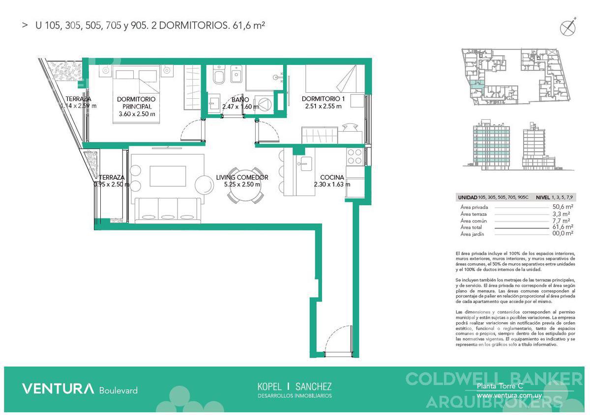Alquiler apartamento dos dormitorios en La Blanqueada - 505c · Foto 4