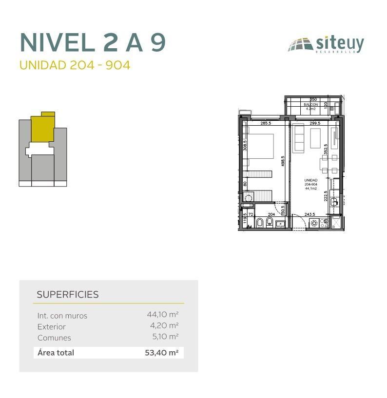 Site Narvaja (204) - Venta y/o Alquiler Apartamento 1 Dormitorio en Cordón | A Estrenar! · Foto 4