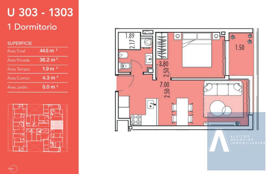 Apartamento de 1 Dormitorio en Alquiler, Palermo AP8517623 · Foto 4
