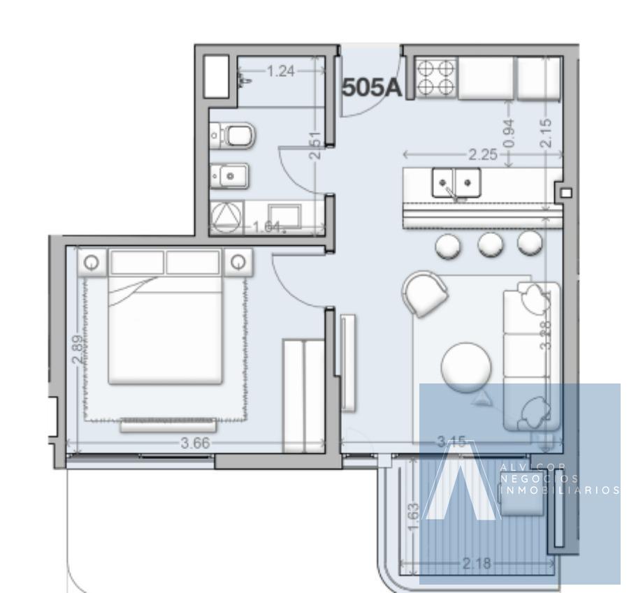 Apartamento de 1 Dormitorio en Alquiler, Incluye Garaje, Barra de Carrasco AP9863465 · Foto 2