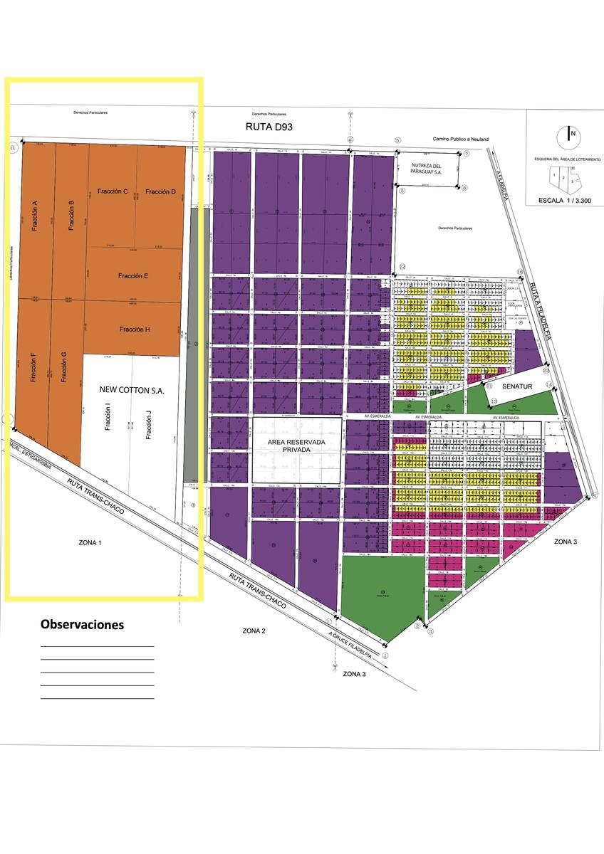 En Venta Lotes Industriales en el Cruce Desvío a Filadelfia con Transchaco Cruce Esmeralda Boqueron, Chaco Paraguayo — foto 2