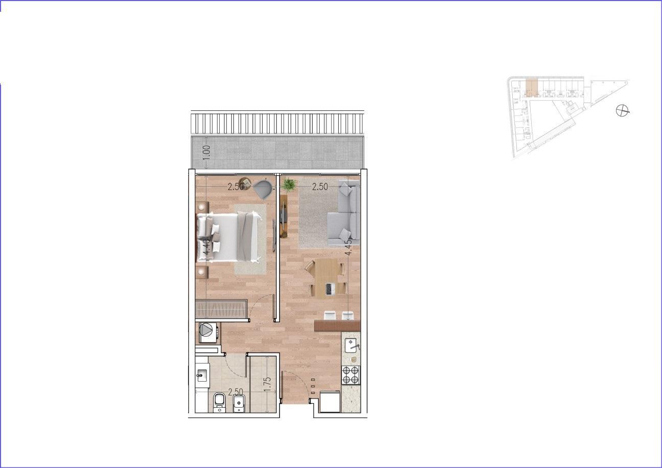 Apartamento de un dormitorio en alquiler en  Carrasco - 105 · Foto 5