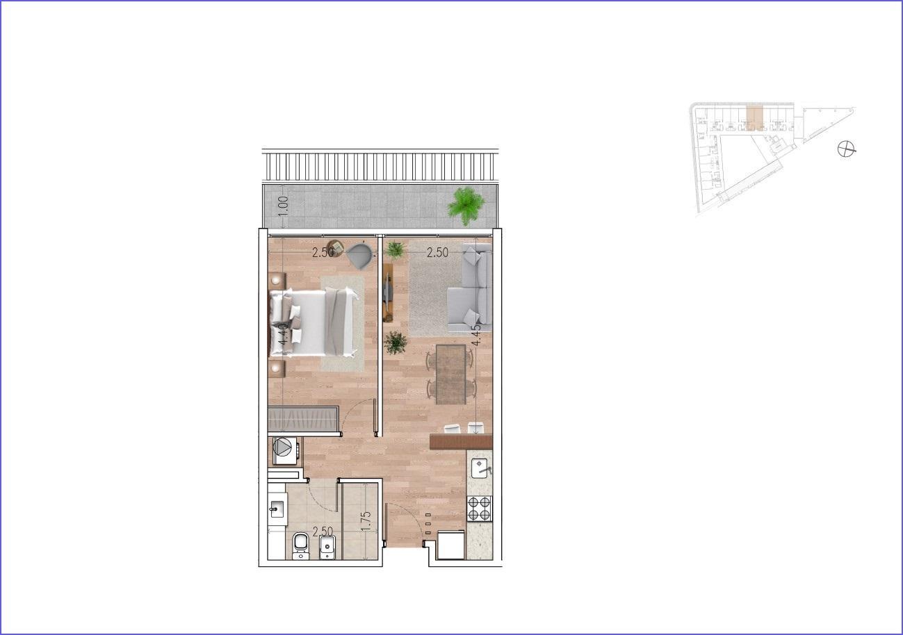 Apartamento de un dormitorio en alquiler en  Carrasco - 103 · Foto 8