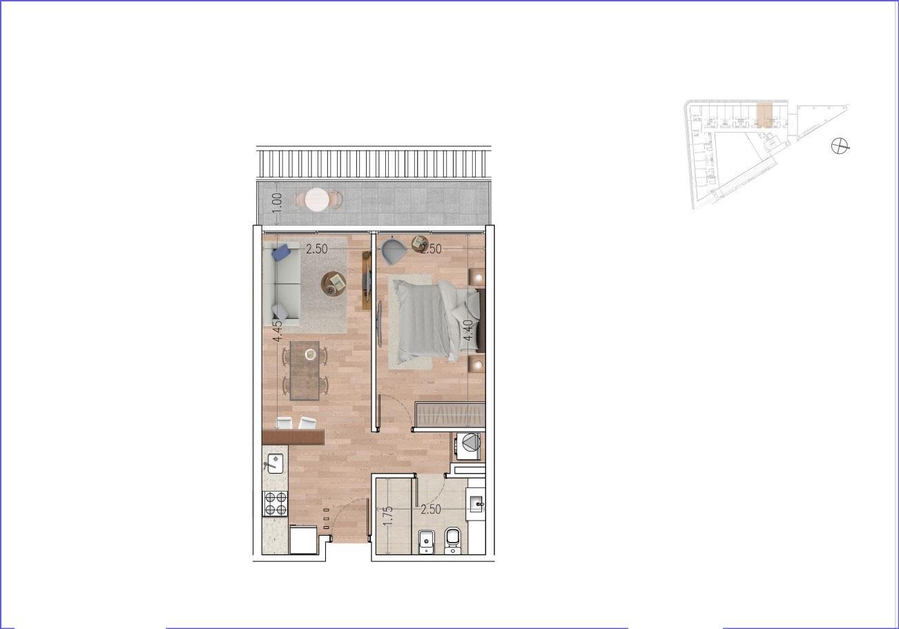 Apartamento de un dormitorio en alquiler en  Carrasco - 102 · Foto 7