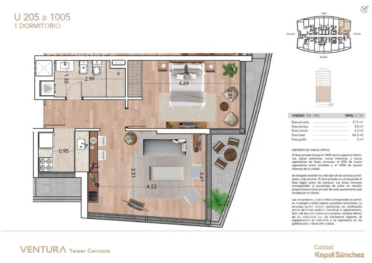 Apartamento 1 dormitorio en alquiler en Barra de Carrasco · Foto 5