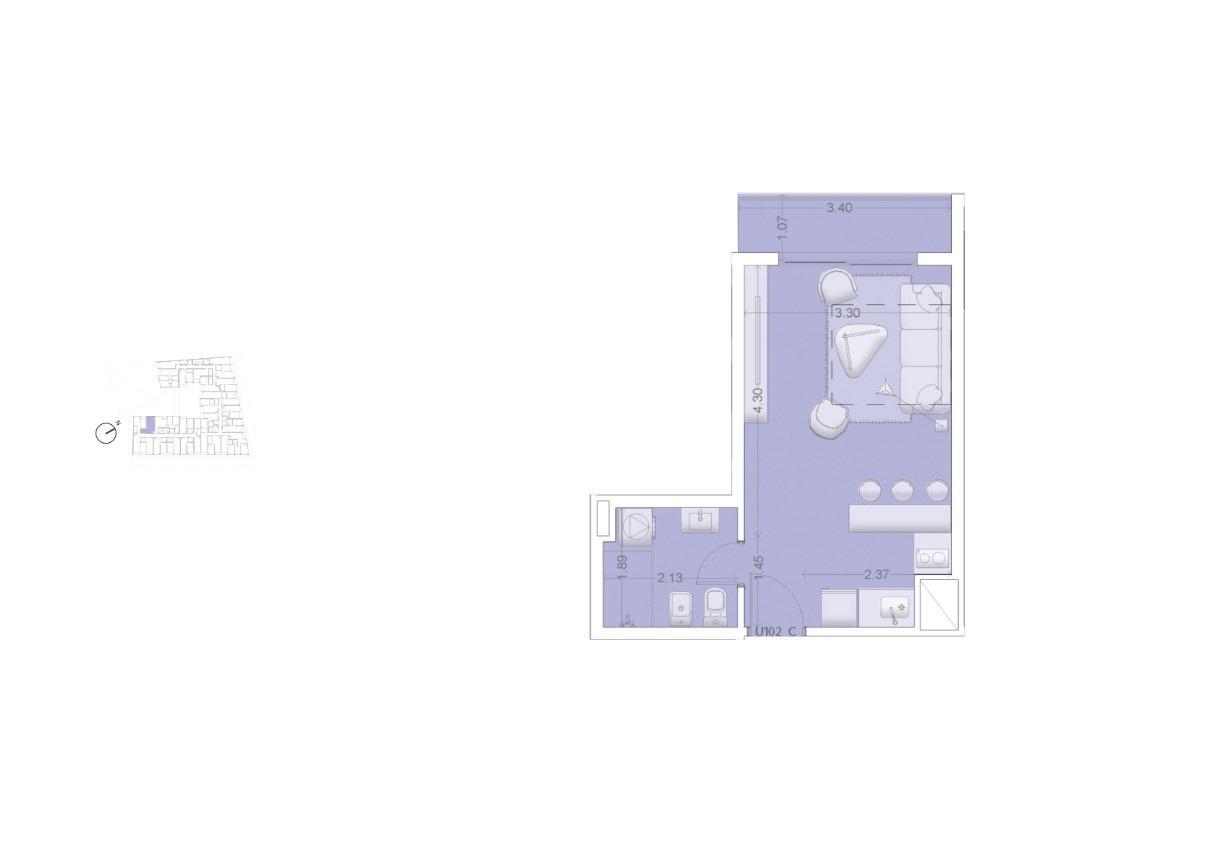 Alquiler de apartamento monoambiente en La Blanqueada - 302 · Foto 4