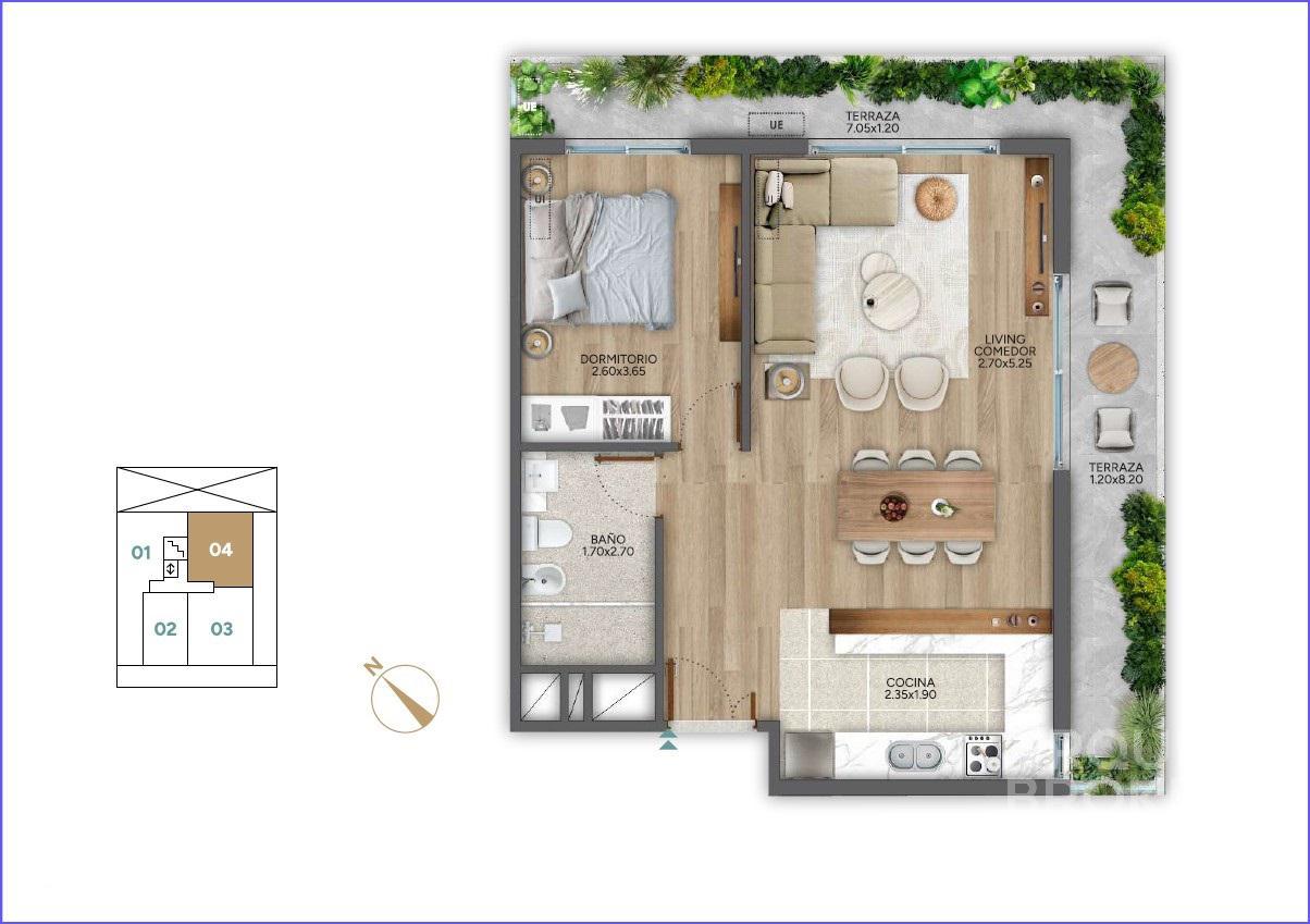 Apartamento de un dormitorio en alquiler en Punta Carretas - 204 · Foto 4