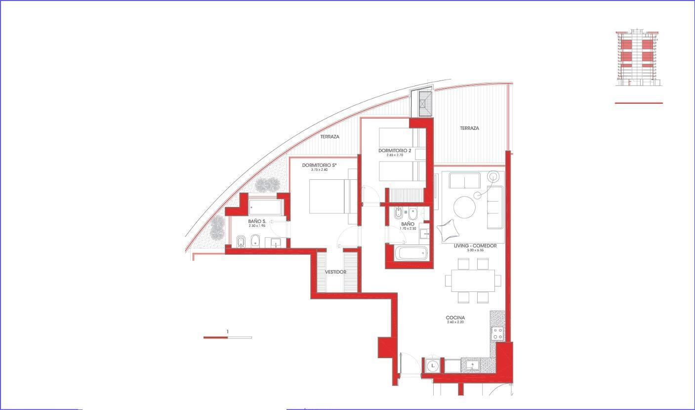 Apartamento de dos dormitorios en alquiler en Parque Roosevelt - 1106 · Foto 6