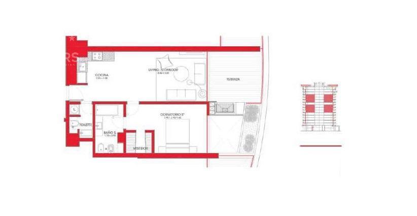 Apartamento de un dormitorio en alquiler en Parque Roosevelt - 1108 · Foto 6