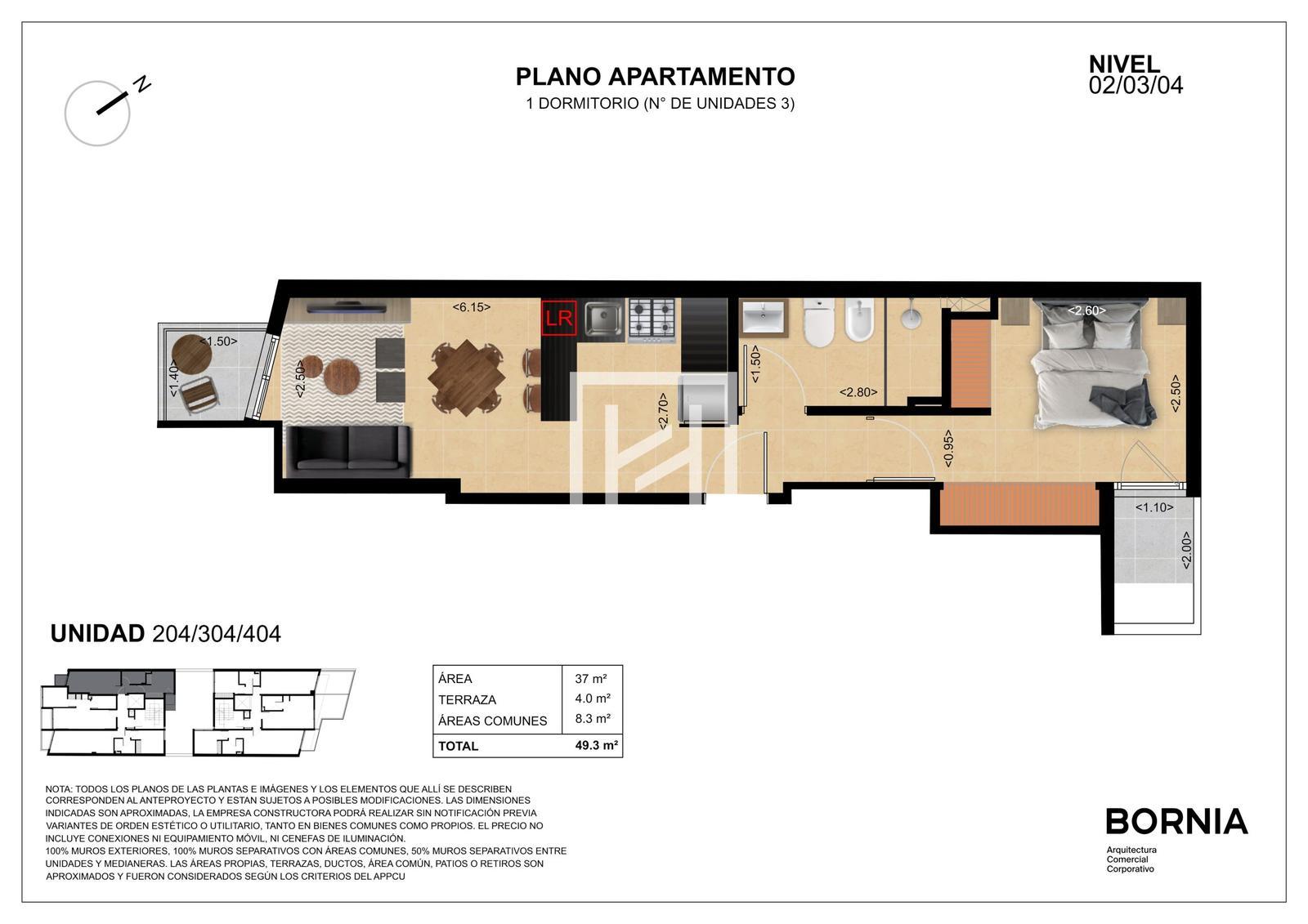 Kiu Tower Cibils (204) - Alquiler Apartamento 1 Dormitorio en La Blanqueada - ¡A Estrenar! · Foto 4