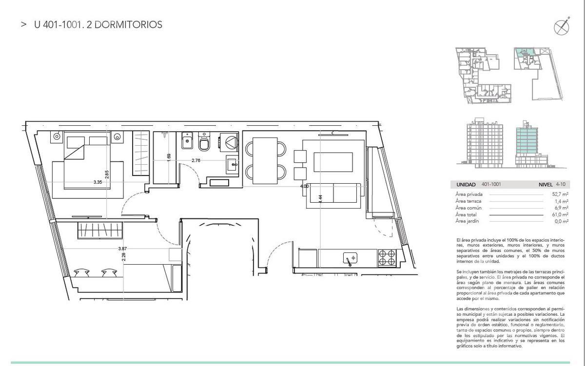 Apartamento de 2 dormitorios en alquiler en La Blanqueada - 1001A · Foto 5