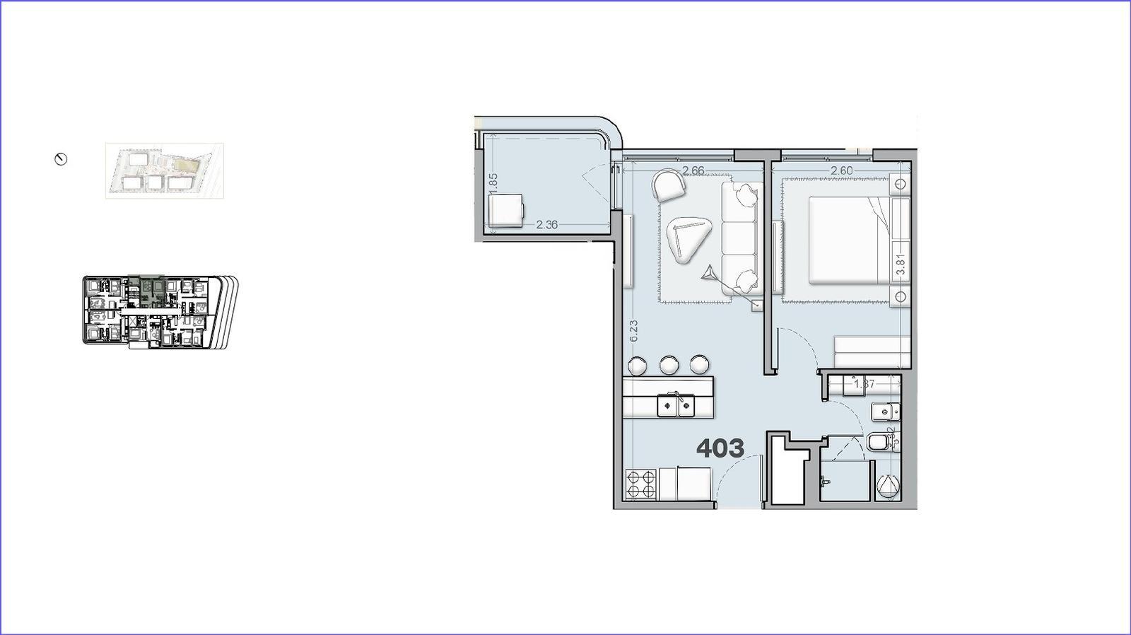 Apartamento de un dormitorio en alquiler en Barra de Carrasco - 403 · Photo 4