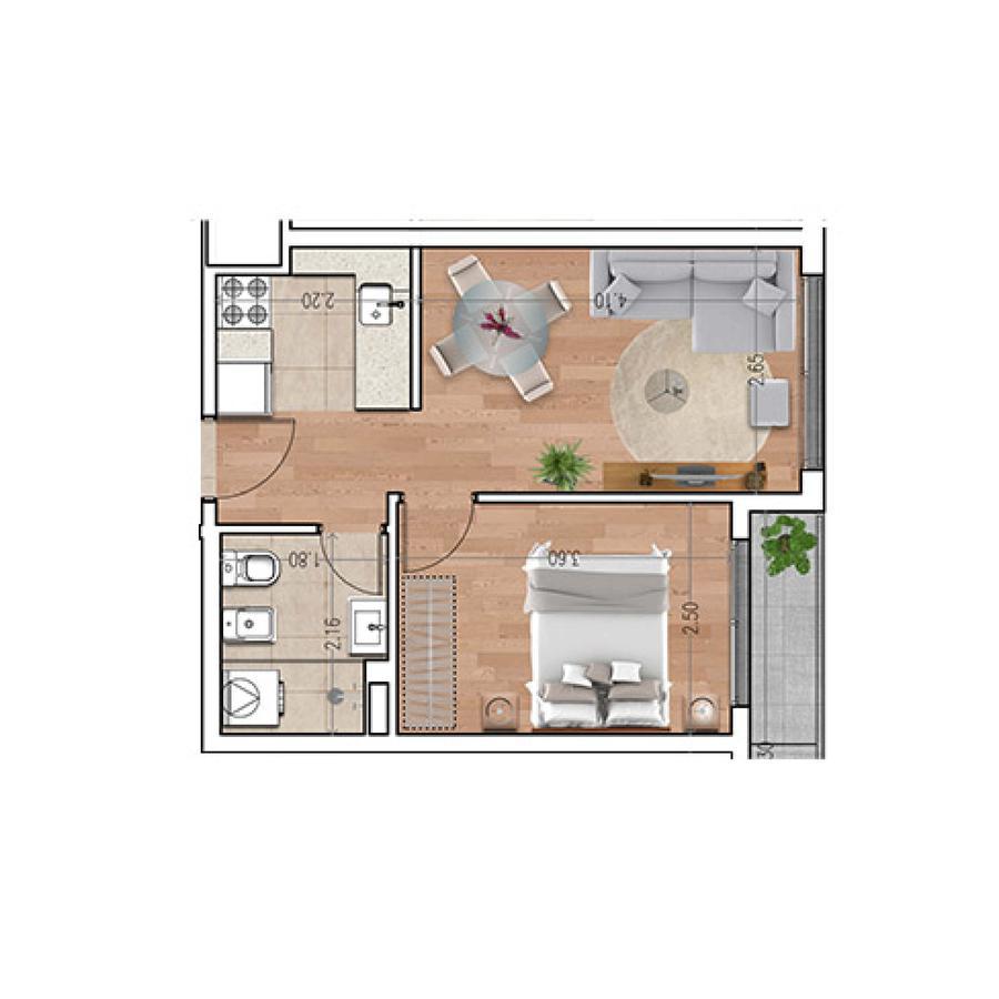 Apartamento de 1 dormitorio en alquiler en La Blanqueada · Foto 5