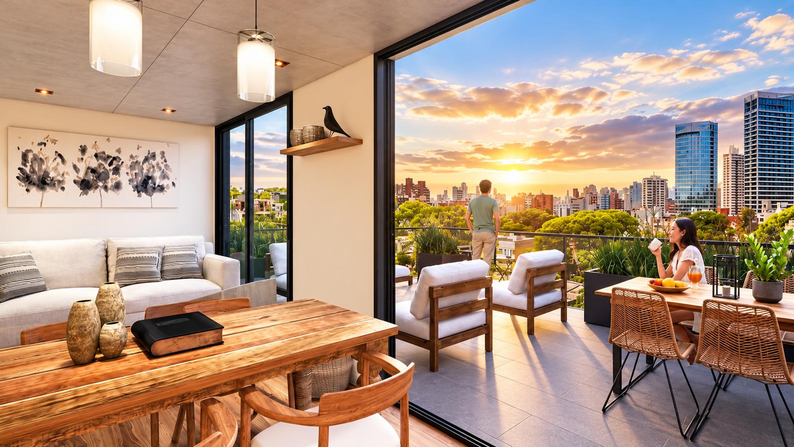Venta apartamento un dormitorio con terraza en Buceo